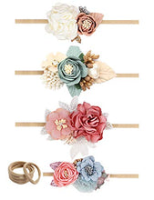 Load image into Gallery viewer, 4 Pack Floral Headband Set (Design 2)