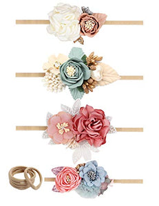 4 Pack Floral Headband Set (Design 2)