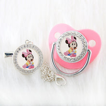 Load image into Gallery viewer, Rhinestone Pacifier with Clip &amp; Magnet