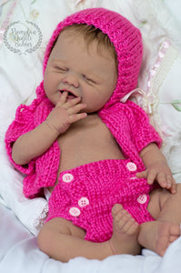 Custom Order Preemie Mari Lou sculpt by Jennifer Costello Full Body Silicone Doll Mari-lou