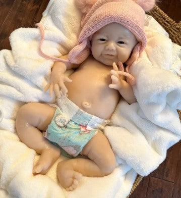 Custom Order Liv by Bonnie Sieben Full Body Newborn Silicone Doll