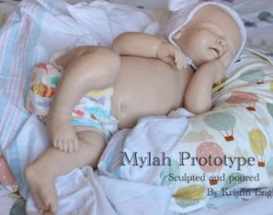 Custom Order Mylah by Kristen Englert Full Body Newborn Silicone Doll