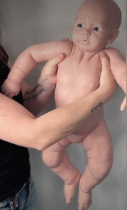 Custom Order Sarah Toddler sculpt by Doris Moyers-Hornbogen Full Body Silicone Doll