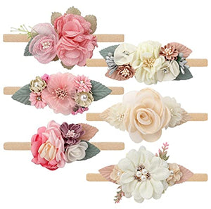 6 Pack Floral Headband Set (Design 8)
