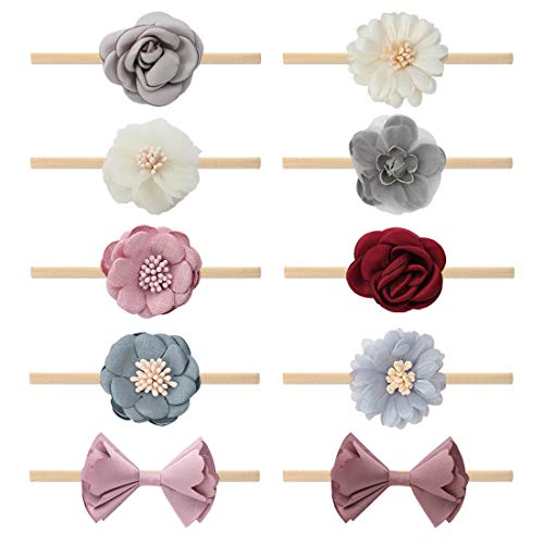 10 Pack Floral Headband Set (Design 7)