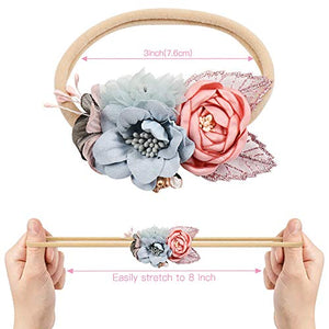 4 Pack Floral Headband Set (Design 2)