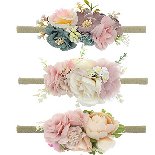 3 Pack Floral Headband Set (Design 1)