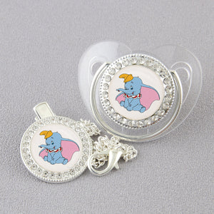 Rhinestone Pacifier with Clip & Magnet